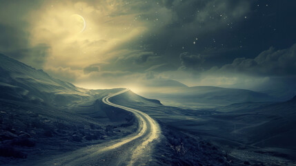 Fototapeta premium winding road in the mountains 