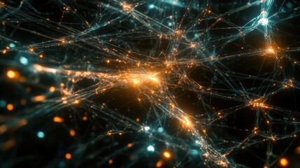 Fototapeta premium Abstract Visualization of AI Agents Managing Global