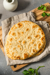 Homemade Warm Buttery Indian Naan Bread