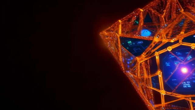 Abstract Geometric Light Sculpture