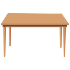 Brown color Wooden table cartoon vector illustration