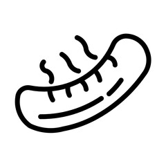 vector illustration of a cartoon hot dog