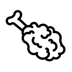 Fried chicken vector illustration