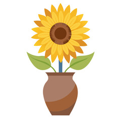 Obraz premium sunflower in a vase vector