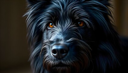 Naklejka premium Strobel dog with a keen expression, highlighting its well defined features and fur texture
