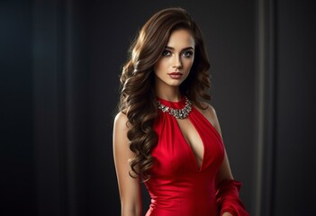 Fototapeta premium Glamorous woman in evening attire