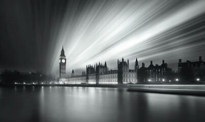 Big Ben and the Houses of Parliament at night in London