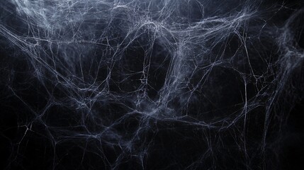 Black Background With Spooky Spiderweb Texture
