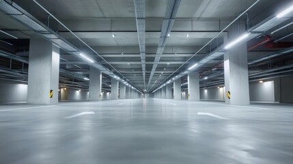 Obraz premium Underground parking lot of office building