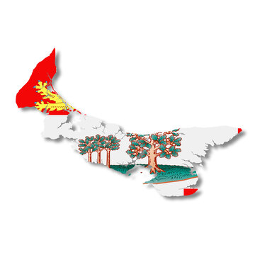 recommend clip art: Prince Edward Island Canada Province flag map