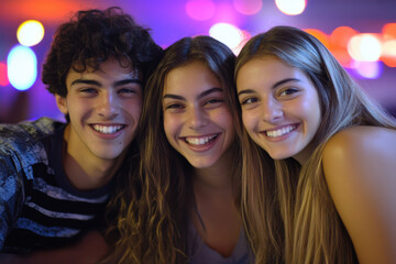 Obraz premium Friends Enjoying a Bowling Game