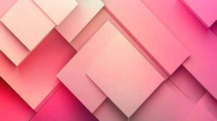 Obraz premium Ultra-minimalist geometric background with subtle 3D extruded squares, smooth lighting, and soft shadows, sleek modern look