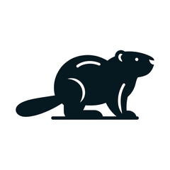 vector illustration of a beaver