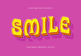 Yellow And Orange Retro Text 3D Font. Bold Text Effect

