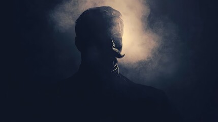 Mysterious White Fog Dark Background Vector