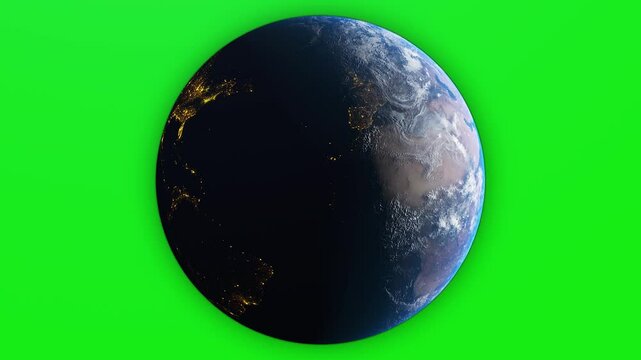 Earth Rotation green screen video, 3D earth rotation green screen, green screen overlay.