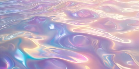 Obraz premium Holographic Rainbow Texture: Iridescent Pastel Background