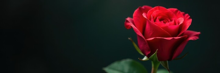 Classic red rose with arrow through heart-shaped petals , graphic, valentines day