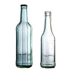 Empty Glass Bottle Clear Container Beverage Packaging Design
