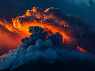 Fototapeta premium fire in the clouds