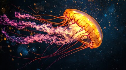 Radiant Jellyfish in the Deep Ocean