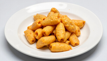 Plate of homemade pumpkin gnocchi