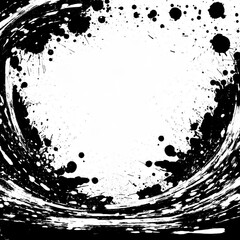 Grunge template with border, brushstrokes, splash, blots with space for text background graphic resource	
