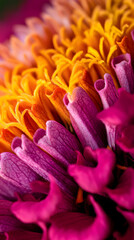 Obraz premium Photo of a purple zinnia flower with a yellow center 