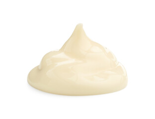 Sample of delicious mayonnaise isolated on white