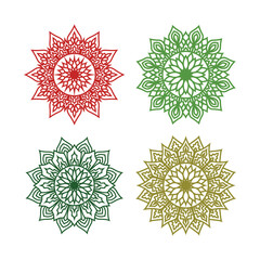 symmetrical stylized watercolor Mandala