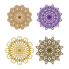 symmetrical stylized watercolor Mandala