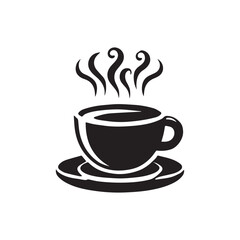 Coffee cup icon and tea cup logo, vector illustration drinks symbols, Vector silhouette image template.eps 10