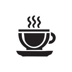 Coffee cup icon and tea cup logo, vector illustration drinks symbols, Vector silhouette image template.eps 10