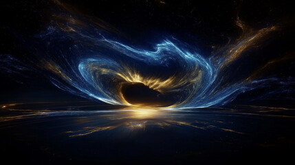 Faszinierendes abstraktes Weltraumspiel mit leuchtenden Farben

