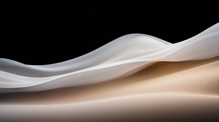 Obraz premium Black-and-white image featuring white fabric in the foreground against a black backdrop