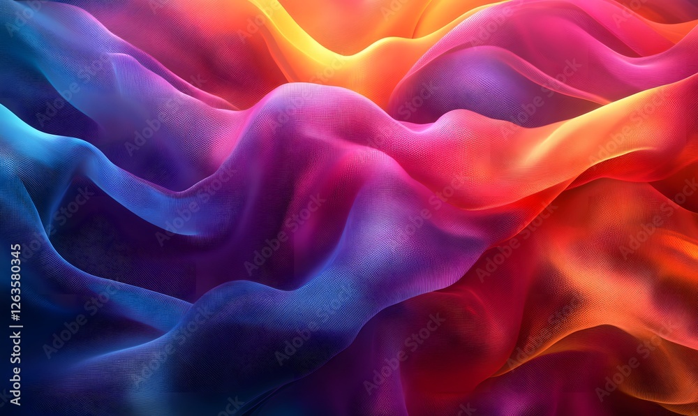 Poster abstract colorful wave mesh background with gradient effect, ideal for modern design projects
