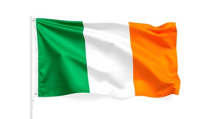 Obraz premium Irish Flag with Shamrock Symbol