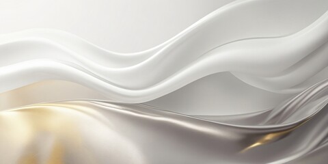 Obraz premium Soft White Waves: Abstract Background Texture Design