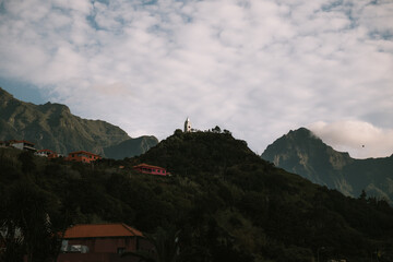 mountain village in the alps