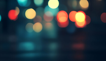 Blurred background of police flashing lights at the crime scene