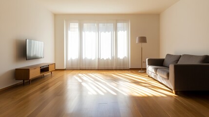 Fototapeta premium Modern Empty Living Room Sunlight