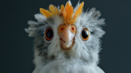 Obraz premium Surprised cockatiel a closeup of captivating expressions