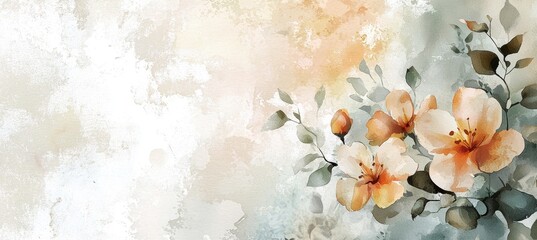 Elegant Mother's Day Card with Watercolor Flowers for Heartfelt Messages