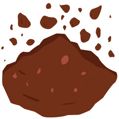 chocolate chips cookies splash on white background