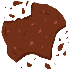 chocolate chip cookies on white background