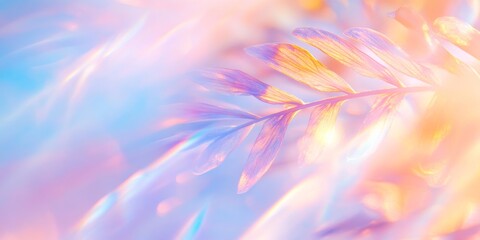 Colorful abstract background featuring soft translucent leaves for therapy material use