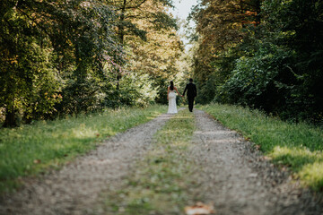 New Beginnings &ndash; Bride and Groom Walking into the Future