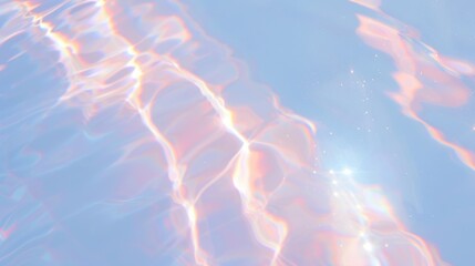 Abstract fluid background with pastel pink, blue, and gold hues, glossy texture, and luminous reflections. Walpaper