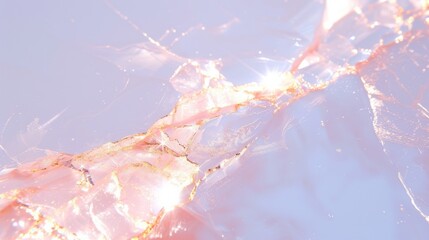 Abstract fluid background with pastel pink, blue, and gold hues, glossy texture, and luminous reflections. Walpaper