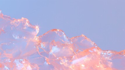 Abstract fluid background with pastel pink, blue, and gold hues, glossy texture, and luminous reflections. Walpaper